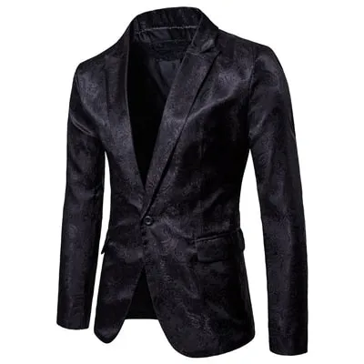 Aidase (Jackets   Pants) Men Business Casual Slim Suit Sets Fashion printed Tuxedo Wedding formal dress Blazer stage performances Suit