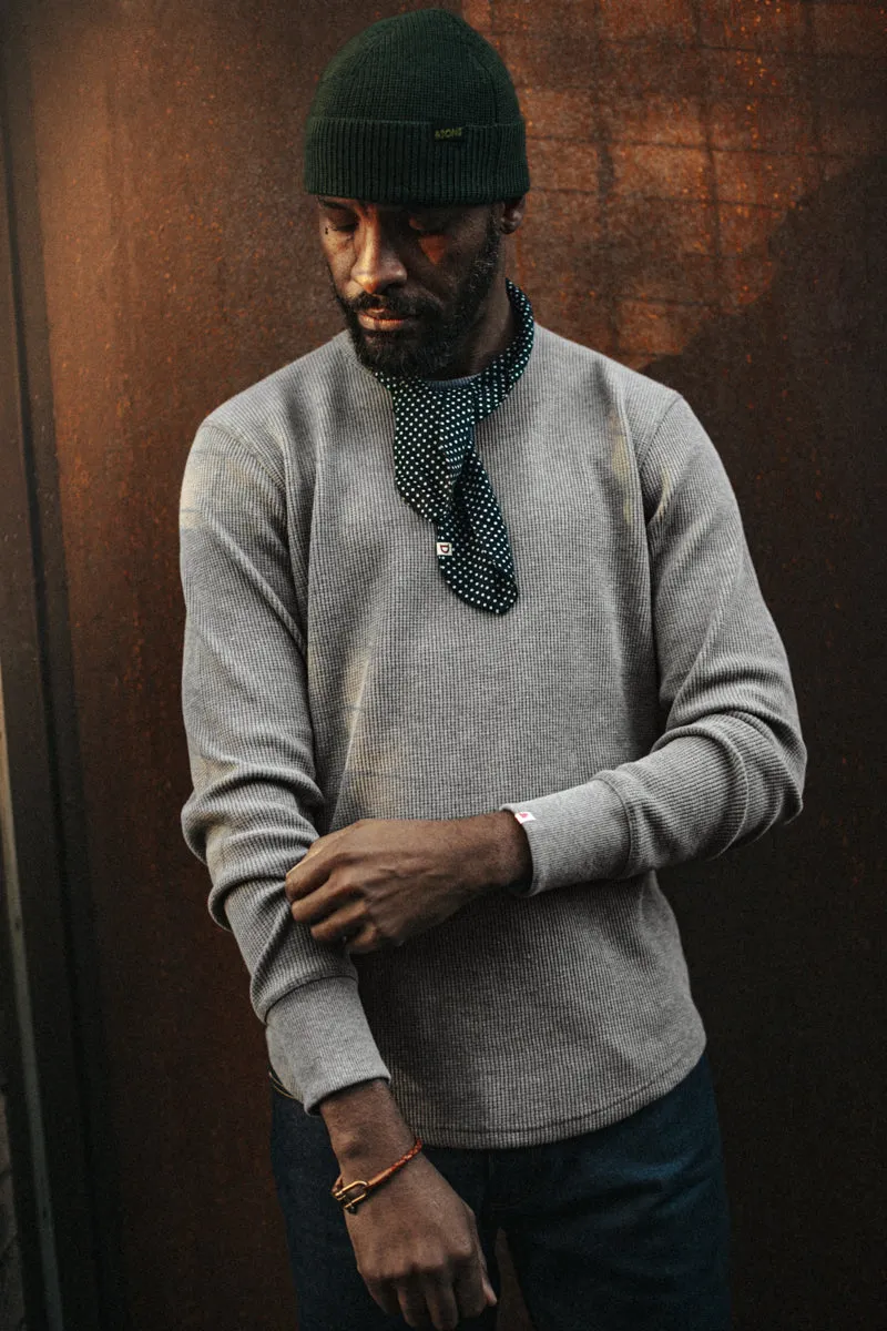 &SONS Base Waffle Crew Neck Grey Marl