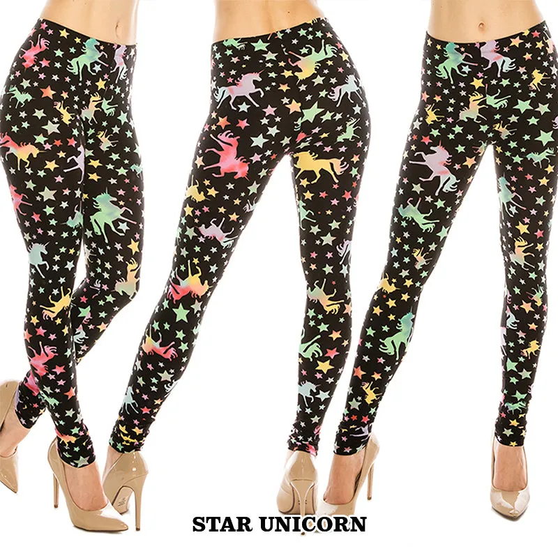 Animal Patterned Ultra Soft Leggings (Regular/Plus Size)