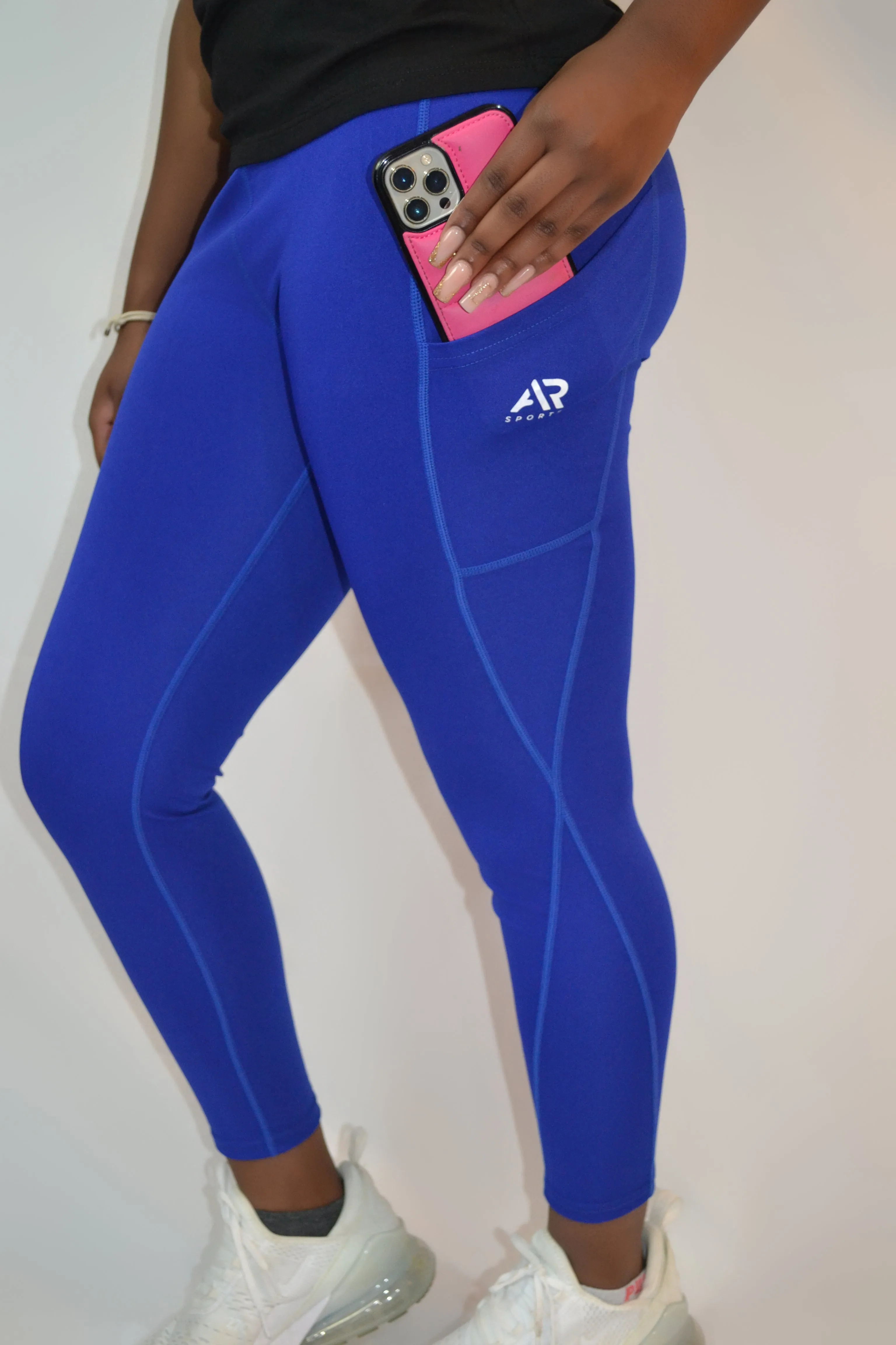 AR Sportswear Side Pocket Logo High Waist Leggings