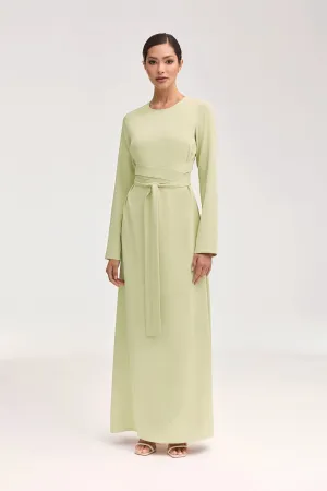 Asalah Wrap Waist Maxi Dress  - Pistachio