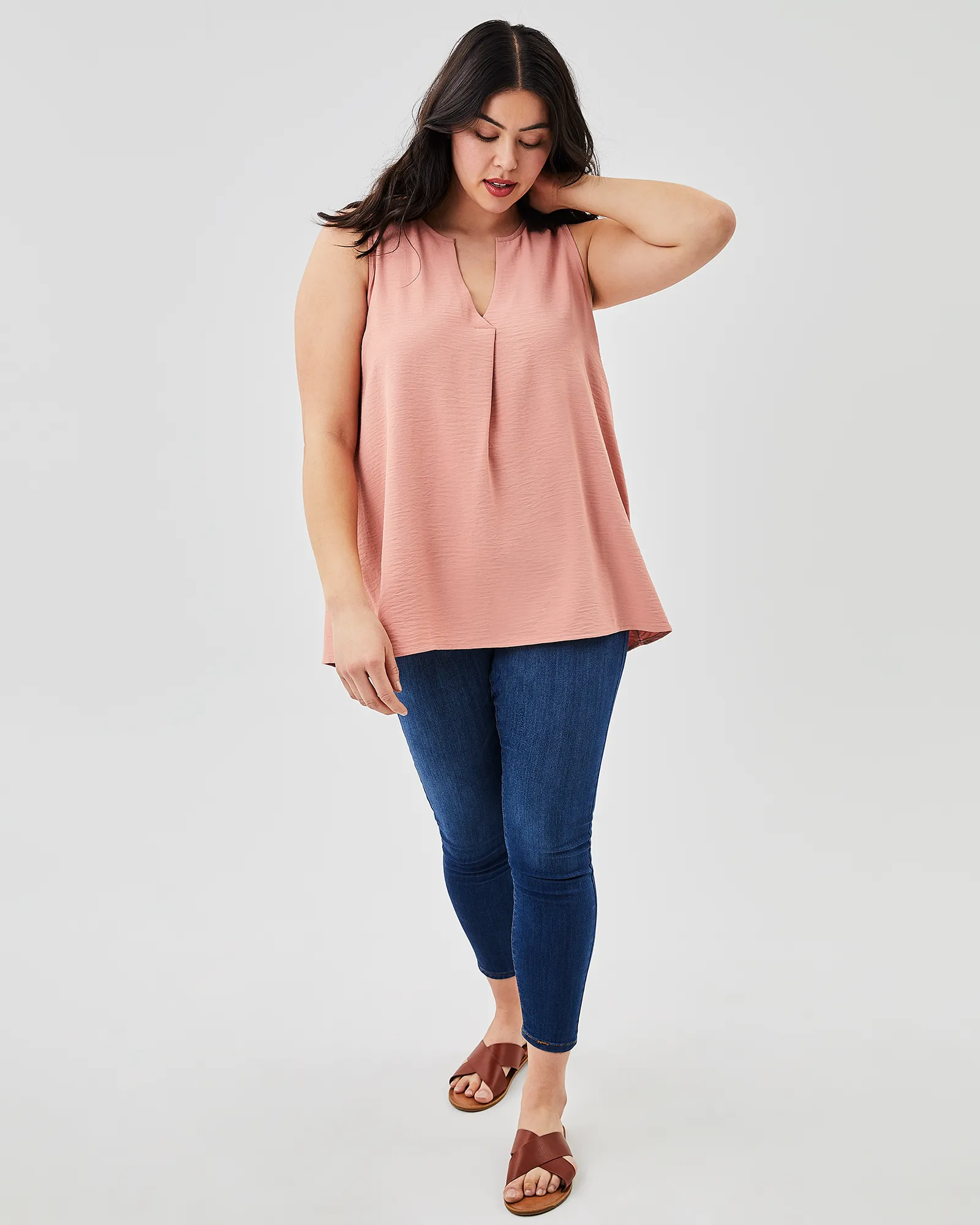 Belle Sleeveless Top | Mauve