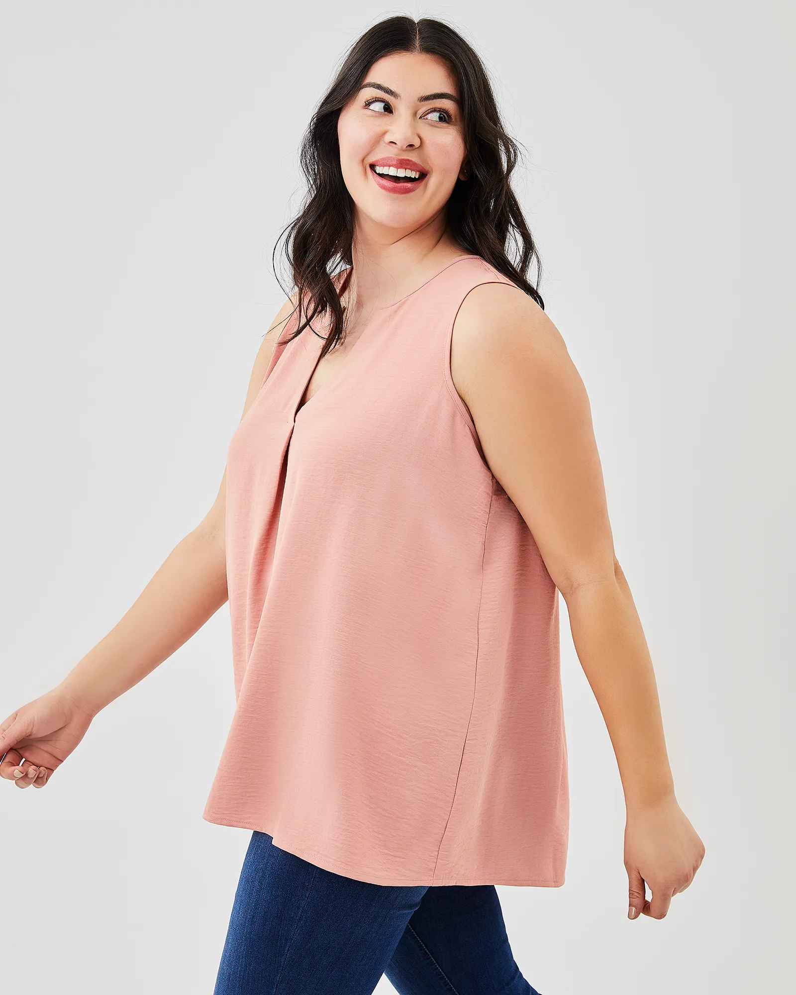 Belle Sleeveless Top | Mauve