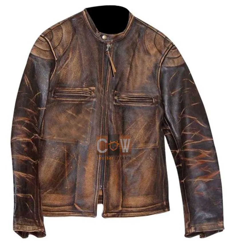 Bomber Style Distressed Jacket Seth Green (Lyle) Italian Job