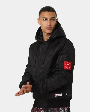 Carre Ultilitaire Hooded Bomber Jacket Black