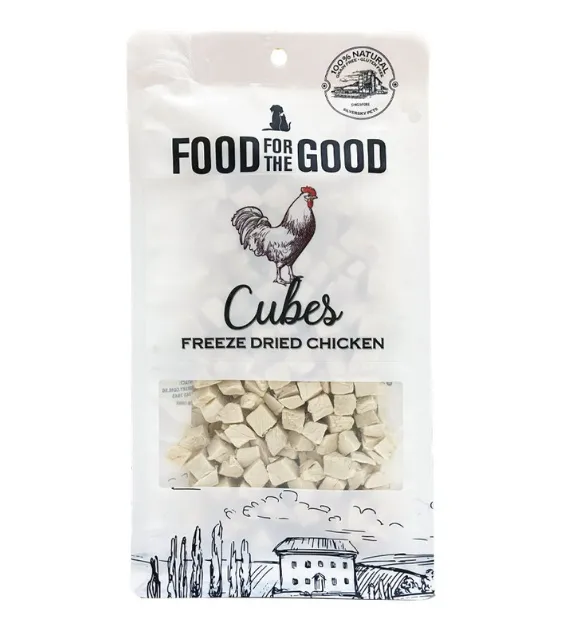 Food For The Good Freeze Dried Cat & Dog Treats (Chicken Cubes)