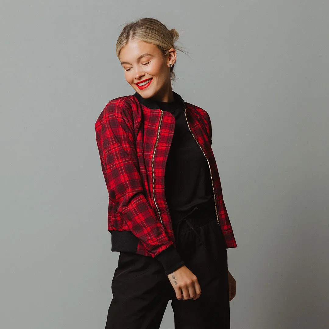 Frasier Plaid Bomber Jacket