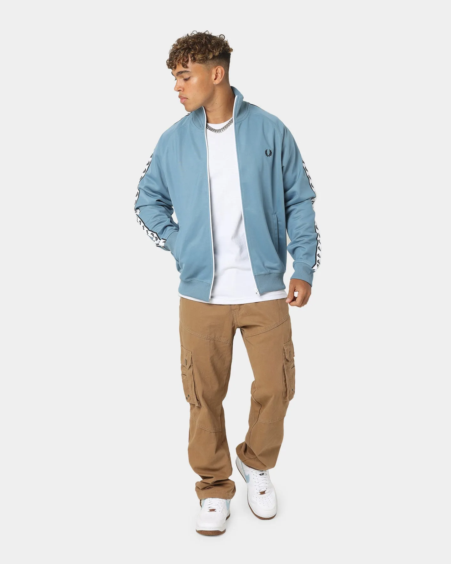 Fred Perry Taped Track Jacket Ash Blue