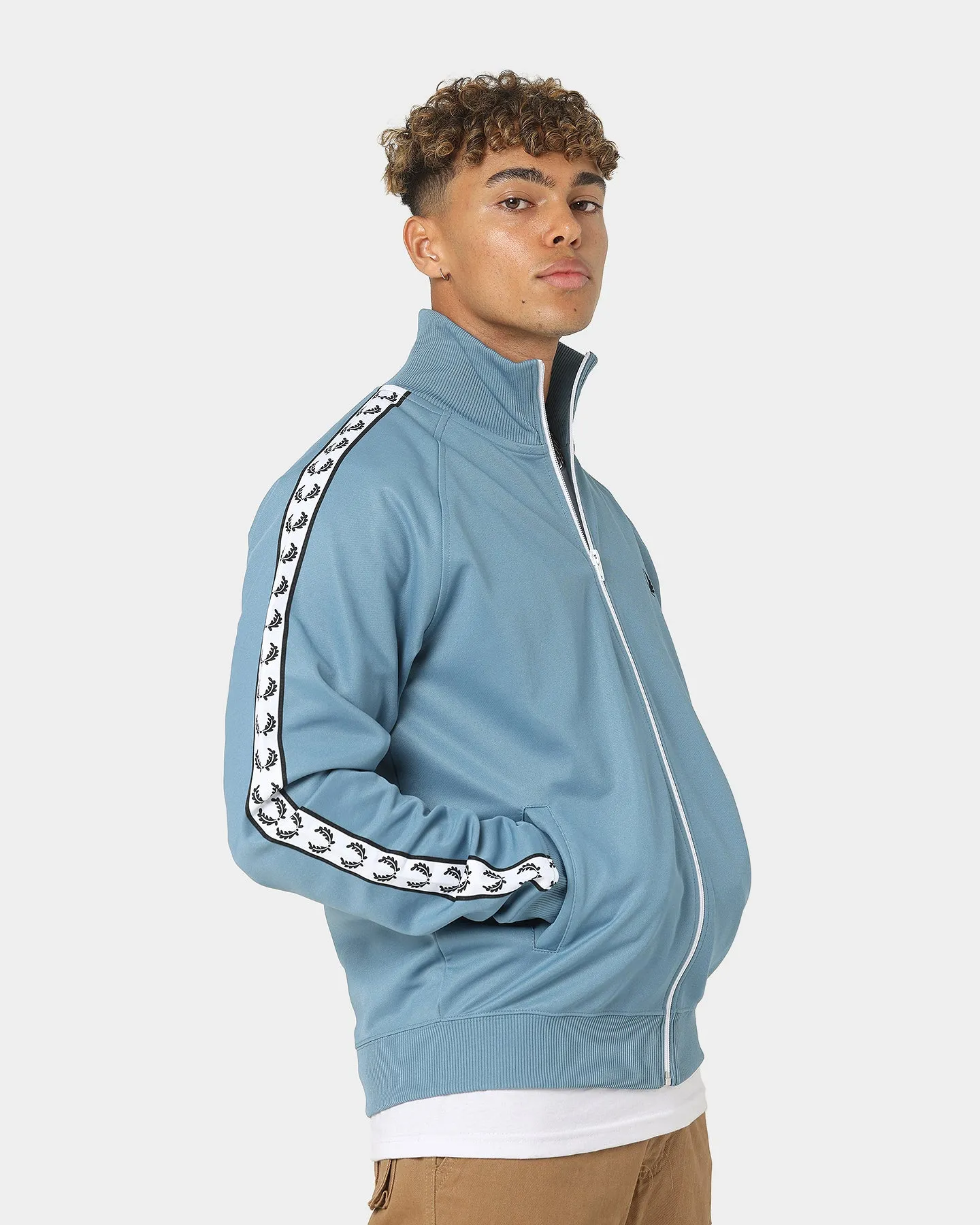 Fred Perry Taped Track Jacket Ash Blue