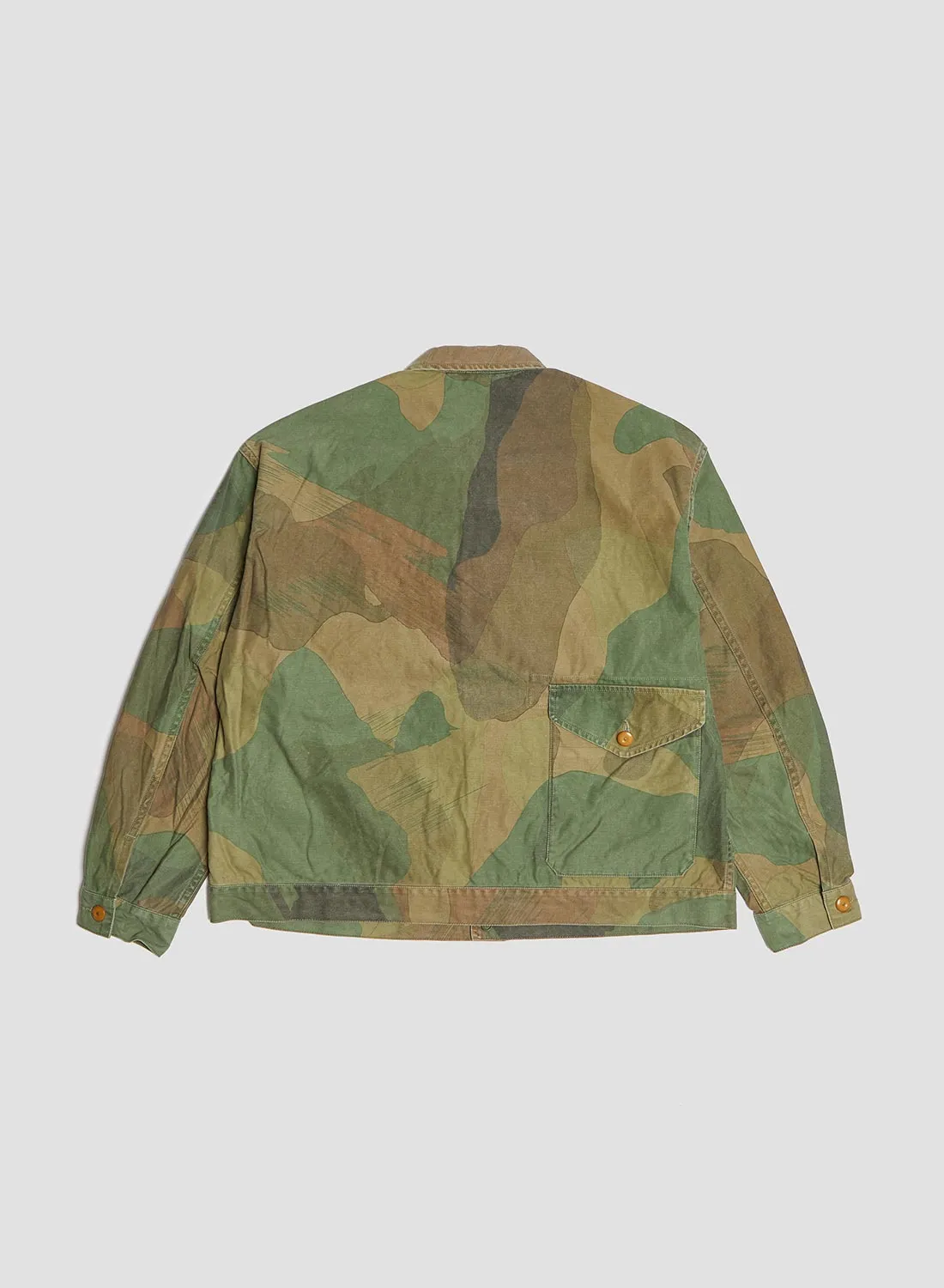 French Work Short Jacket Fade Camo in Green