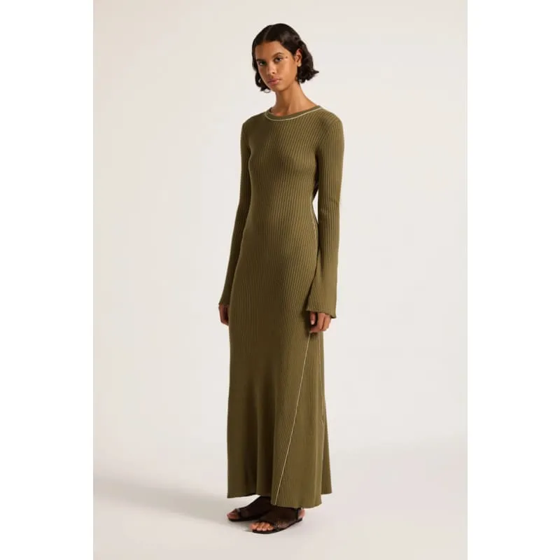 Gaia Knit Maxi Dress | Olive