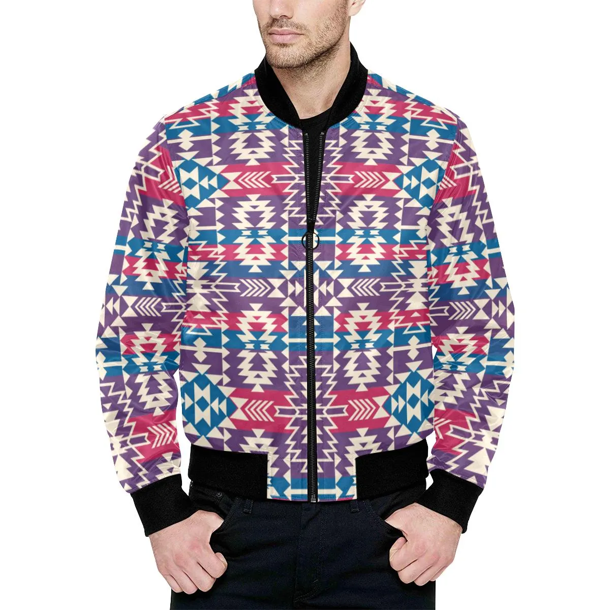 Grand Entry Women's Fancy Unisex Heavy Bomber Jacket with Quilted Lining