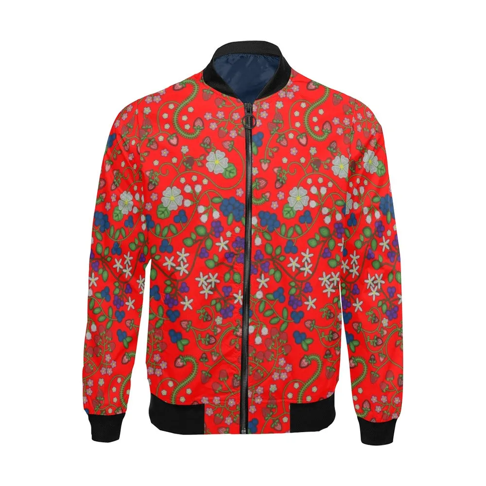 Grandmother Stories Fire All Over Print Bomber Jacket for Men