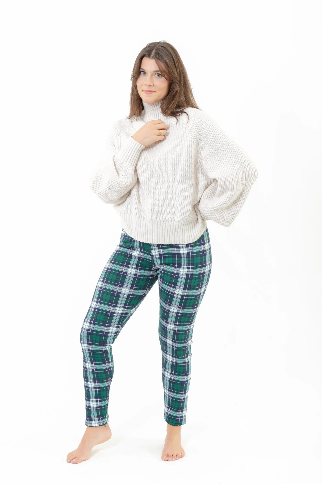 Green Checked - Cozy Lined