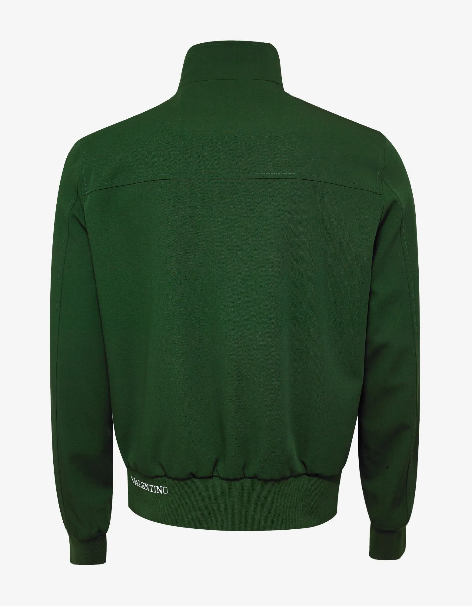 Green Track Jacket with Tonal Stripes