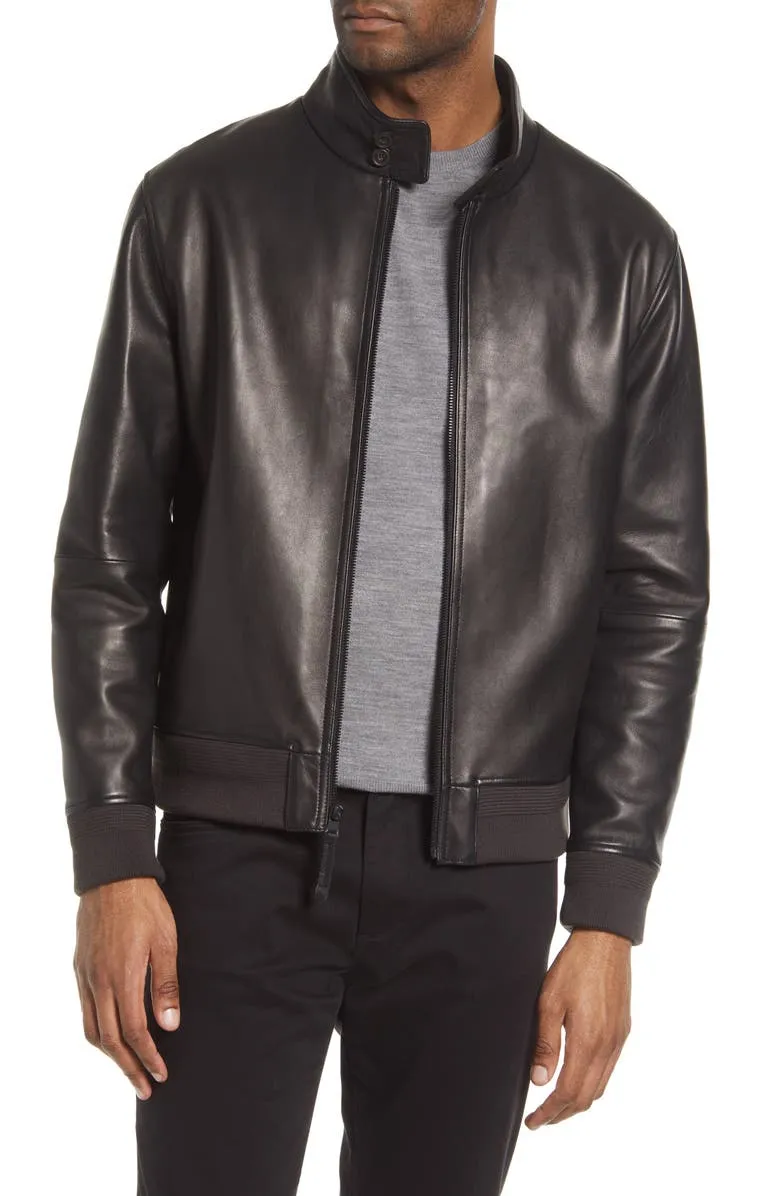 Harrington Leather Bomber Jacket