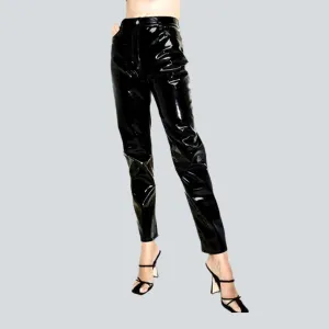 High-waist slim denim pants for ladies