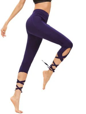 Lace up tie style leggings