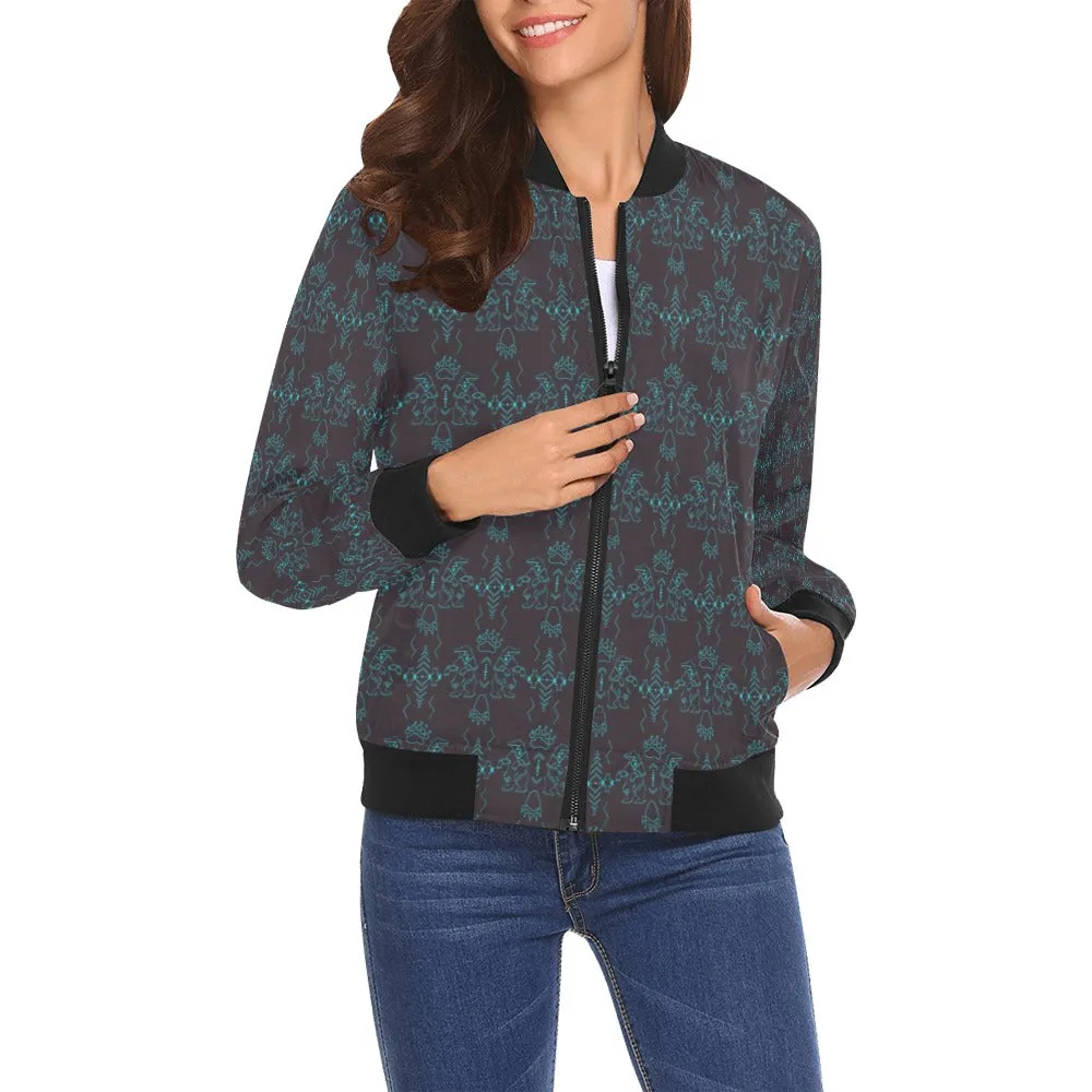 Ledger Bear Bomber Jacket for Women