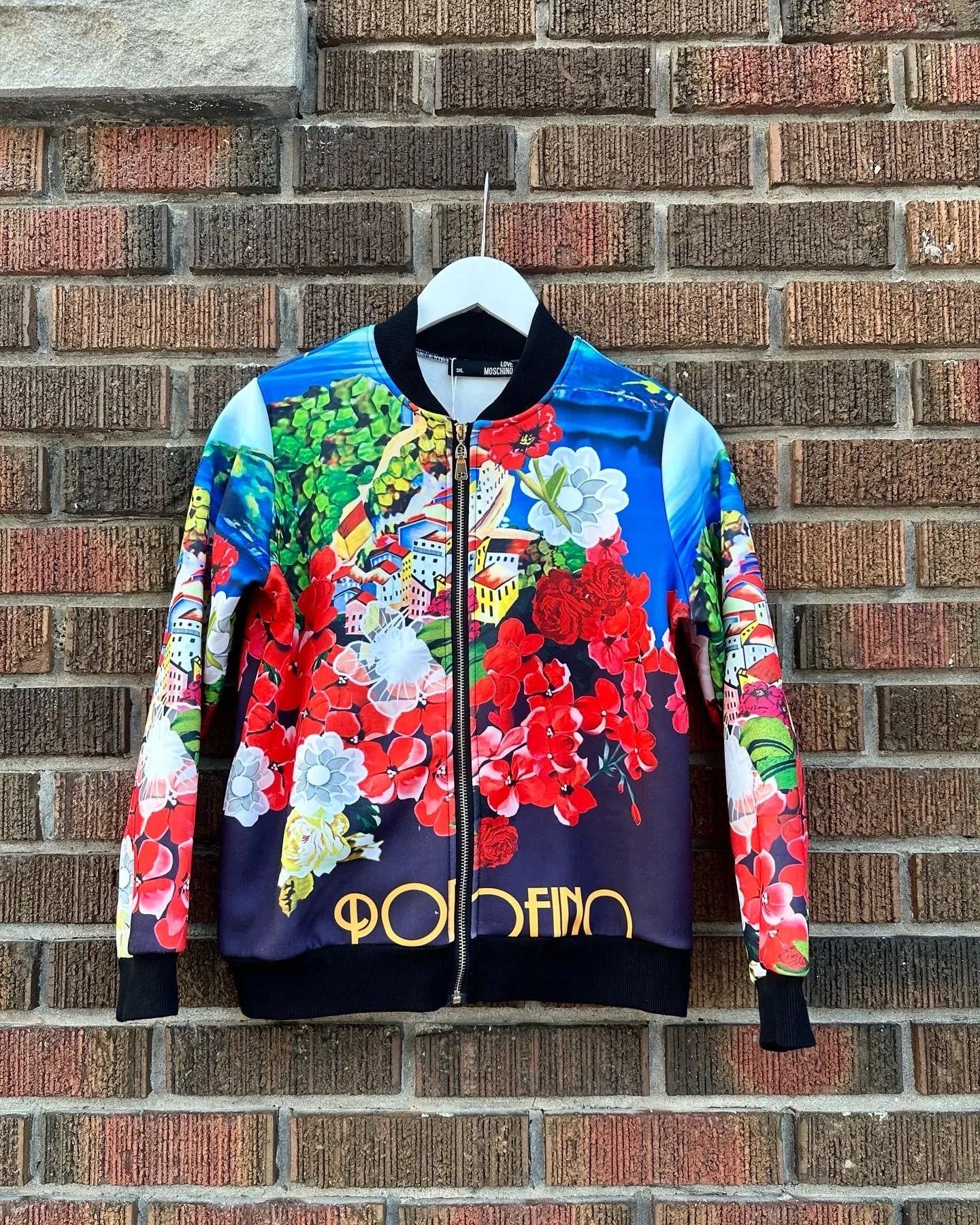 LOVE MOSCHINO Multi Floral Print Bomber Jacket