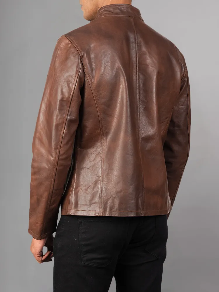 Men's Stylish Superb Real Genuine Leather Bomber Biker Jacket