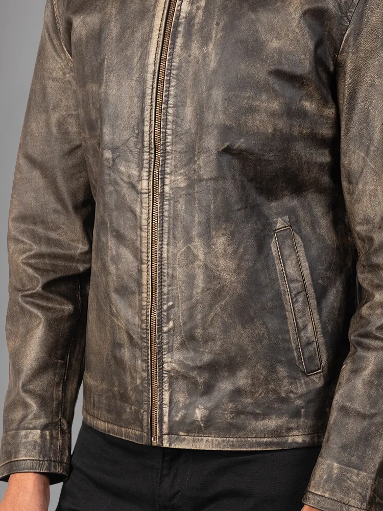 Men's Stylish Superb Real Genuine Leather Bomber Biker Jacket