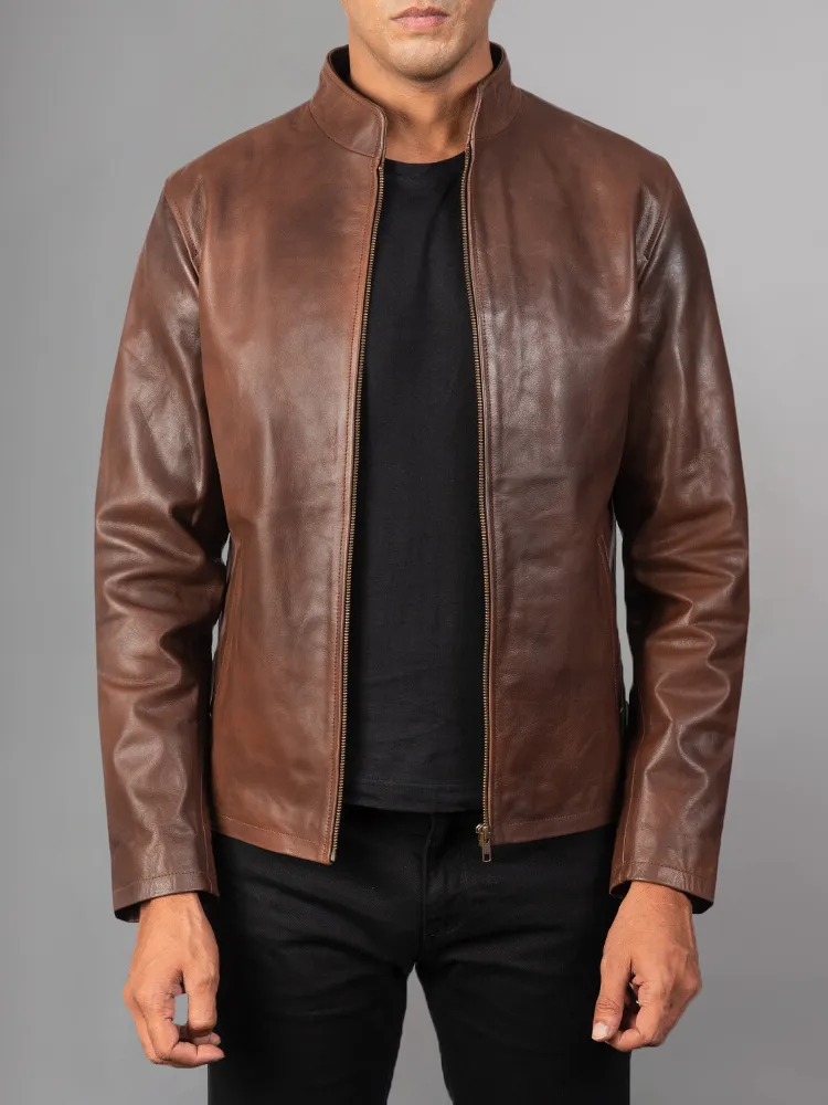 Men's Stylish Superb Real Genuine Leather Bomber Biker Jacket