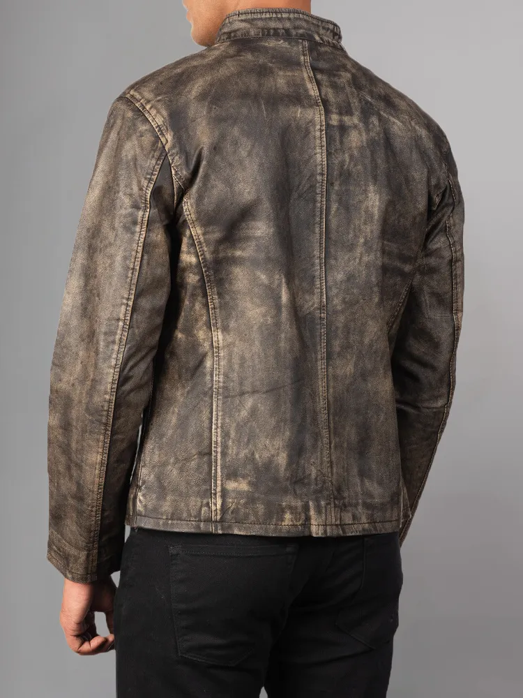 Men's Stylish Superb Real Genuine Leather Bomber Biker Jacket