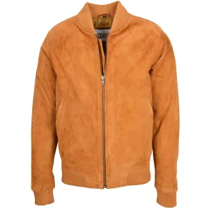 Mens Suede MA-1 Bomber Jacket Trevor Tan