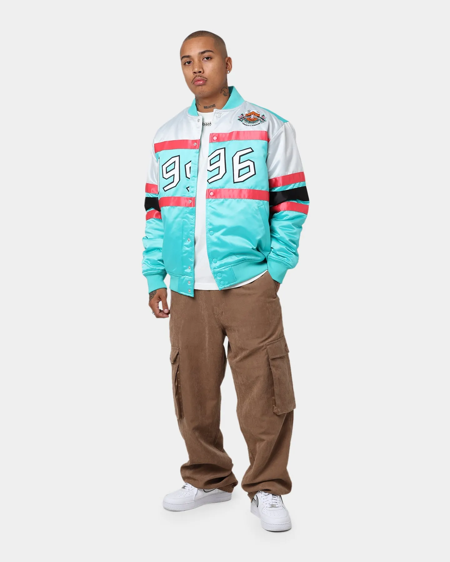 Mitchell & Ness All Star Game Heavy Satin Jacket Teal