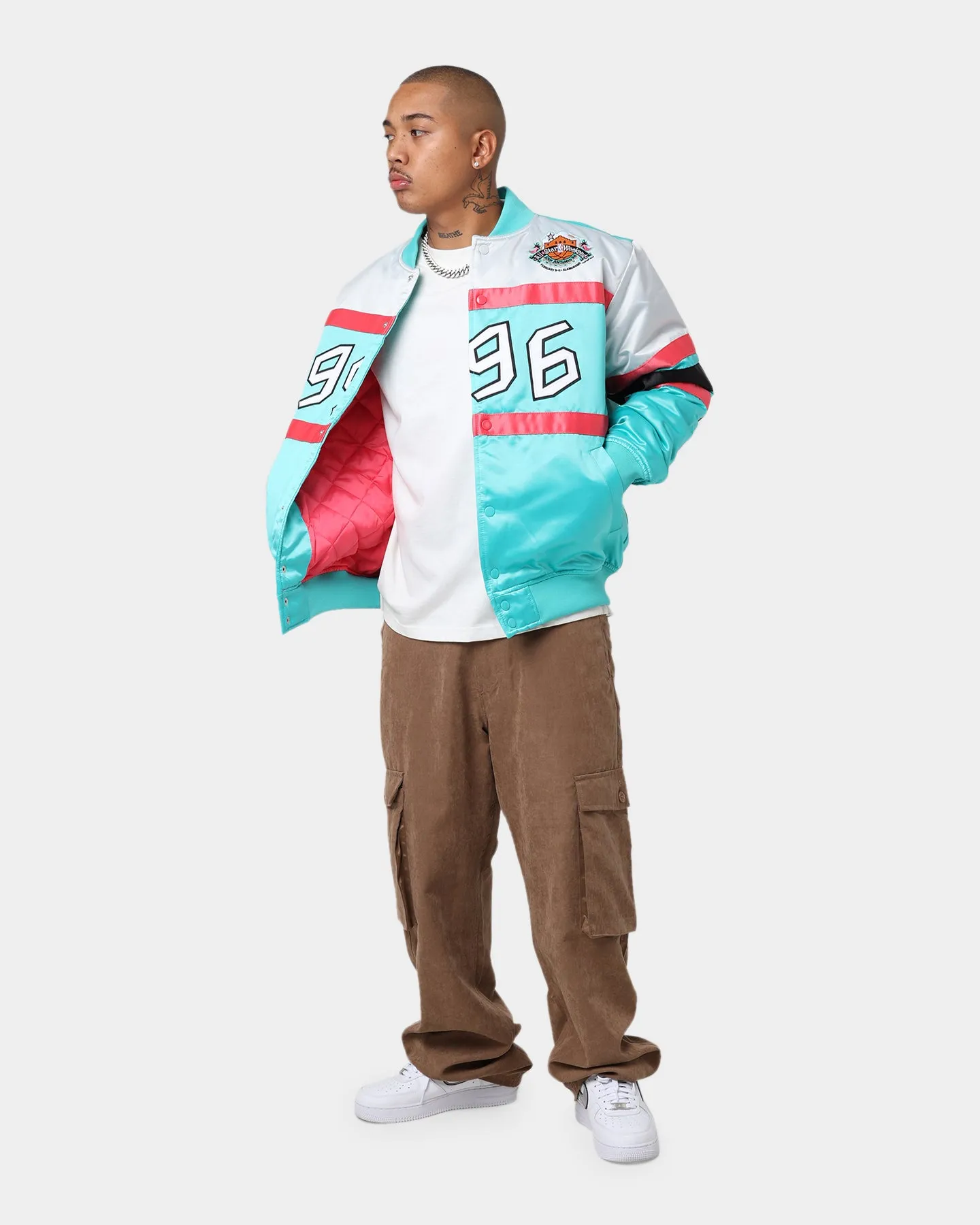 Mitchell & Ness All Star Game Heavy Satin Jacket Teal