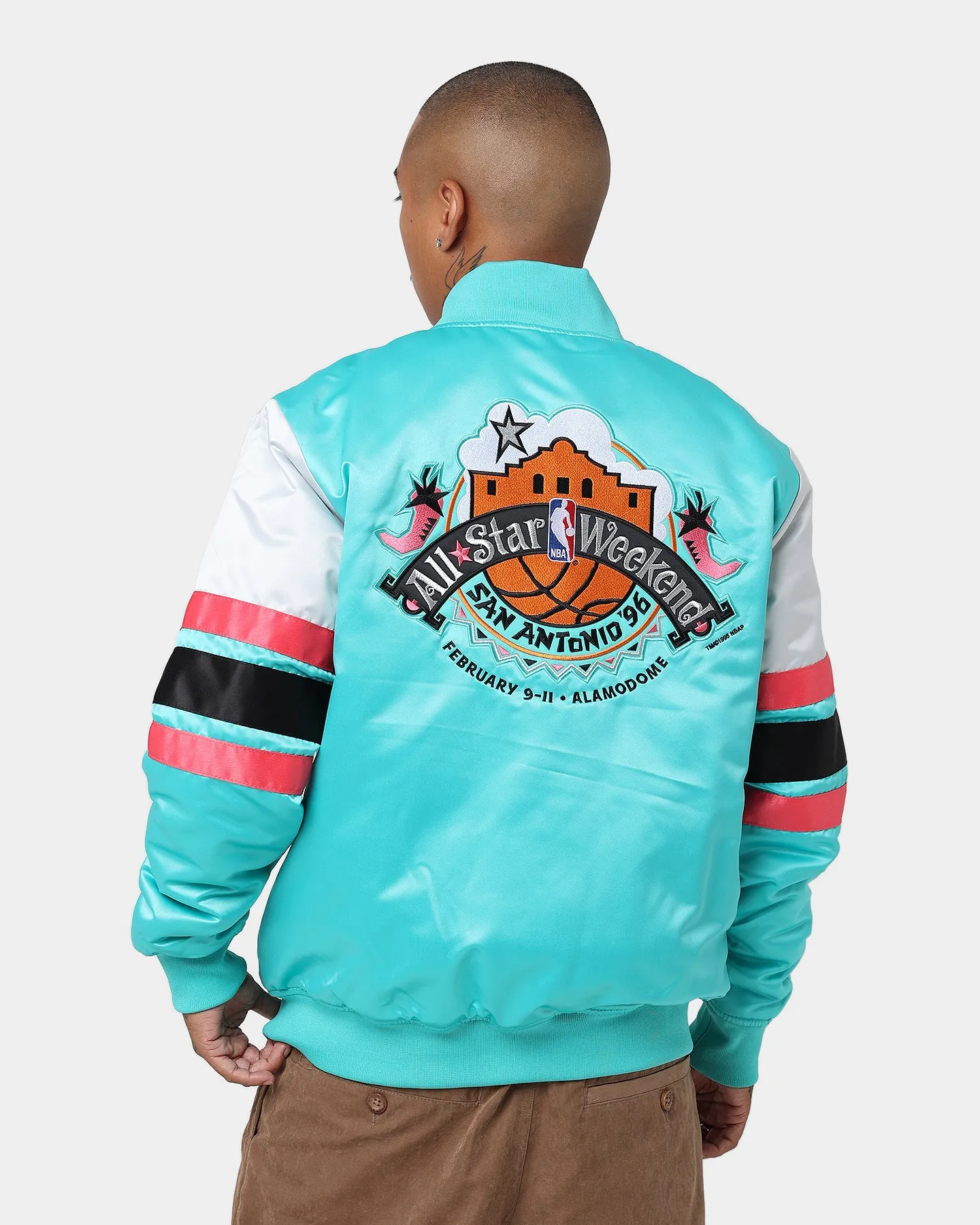 Mitchell & Ness All Star Game Heavy Satin Jacket Teal