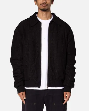 MNML Crochet Bomber Jacket Black