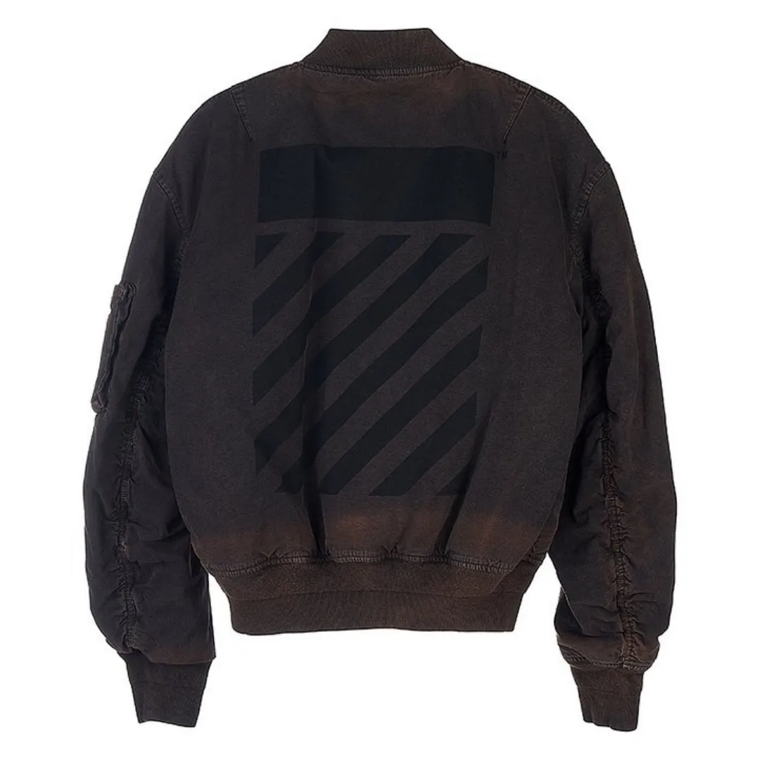 Off-White Diag Tab Vintage Black Bomber Jacket