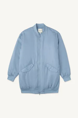 Oversized Bomber Jacket - Ashley Blue