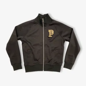 Purple Brand Black Raglan Bullion Patch Track Jacket