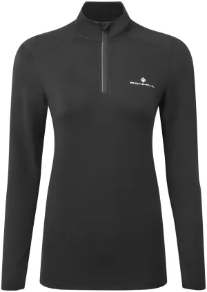 Ronhill Core Thermal Half Zip Long Sleeve Womens Running Top - Black