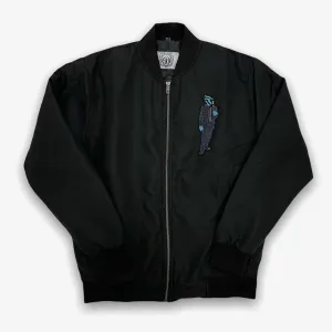 Sneaker Junkies Chenille Logo Bomber Jacket Black