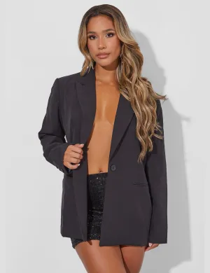 Tailored Oversized Blazer Black