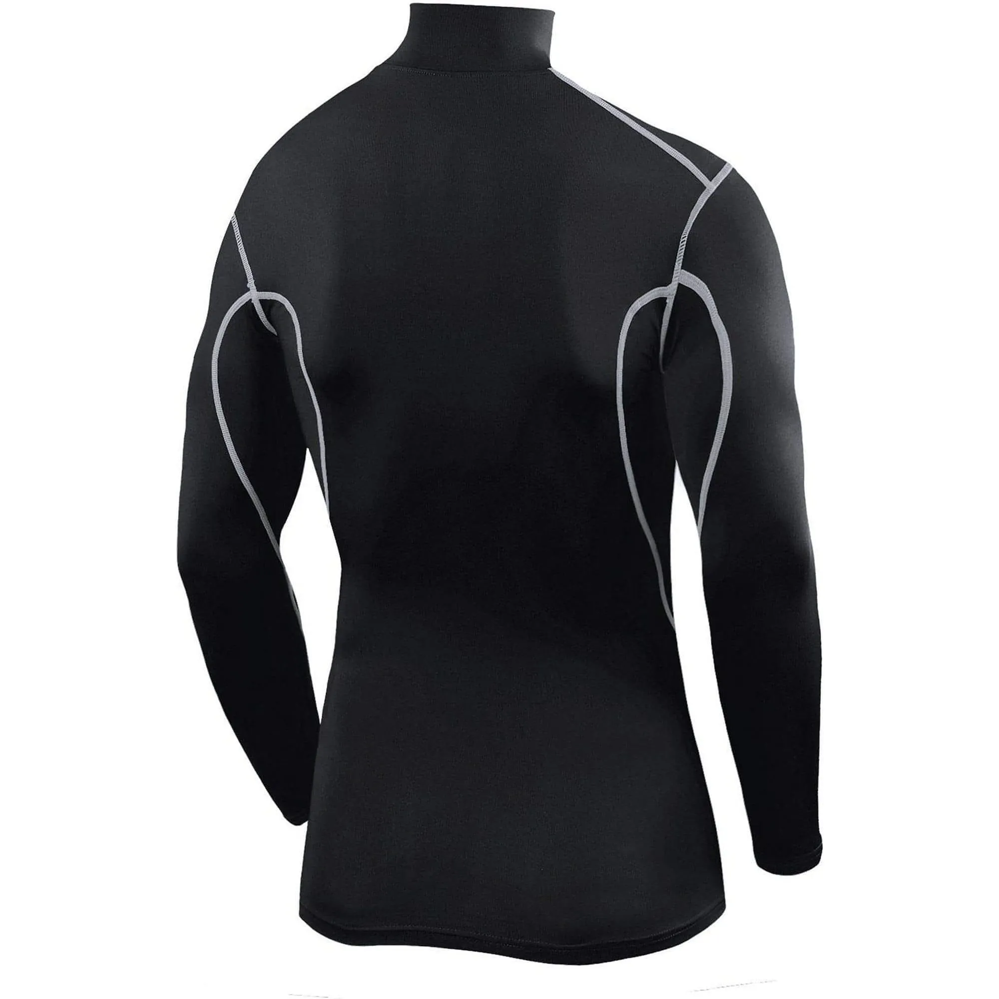 TCA Pro Performance Long Sleeve Mock Mens Compression Top - Black