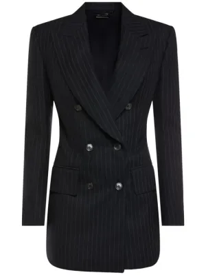 Tom Ford   Pinstriped wool flannel blazer 