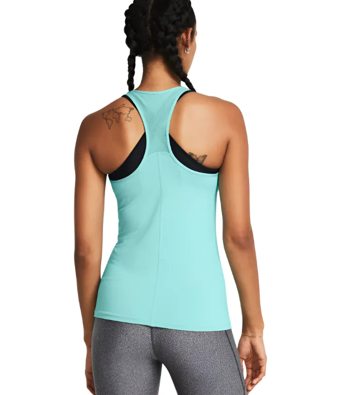 Under Armour Womens HeatGear Armour Racer Tank Radial Turquoise/White