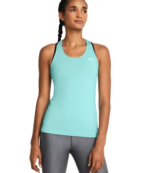 Under Armour Womens HeatGear Armour Racer Tank Radial Turquoise/White