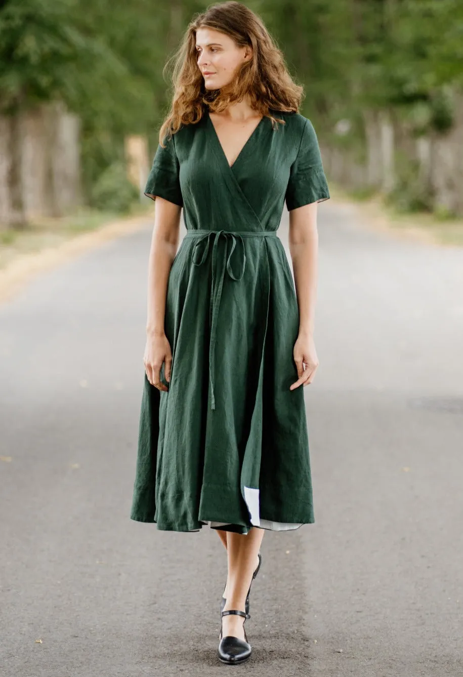 Wrap Dress, Short Sleeve