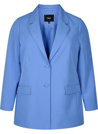 Zizzi Kasia Blazer in Blue